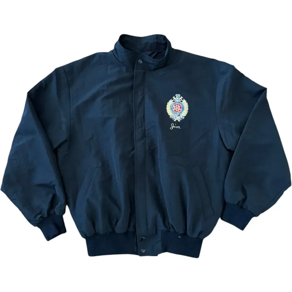 Vintage 1990s Identity Inc Horn Film Crew Bomber Jacket XXL